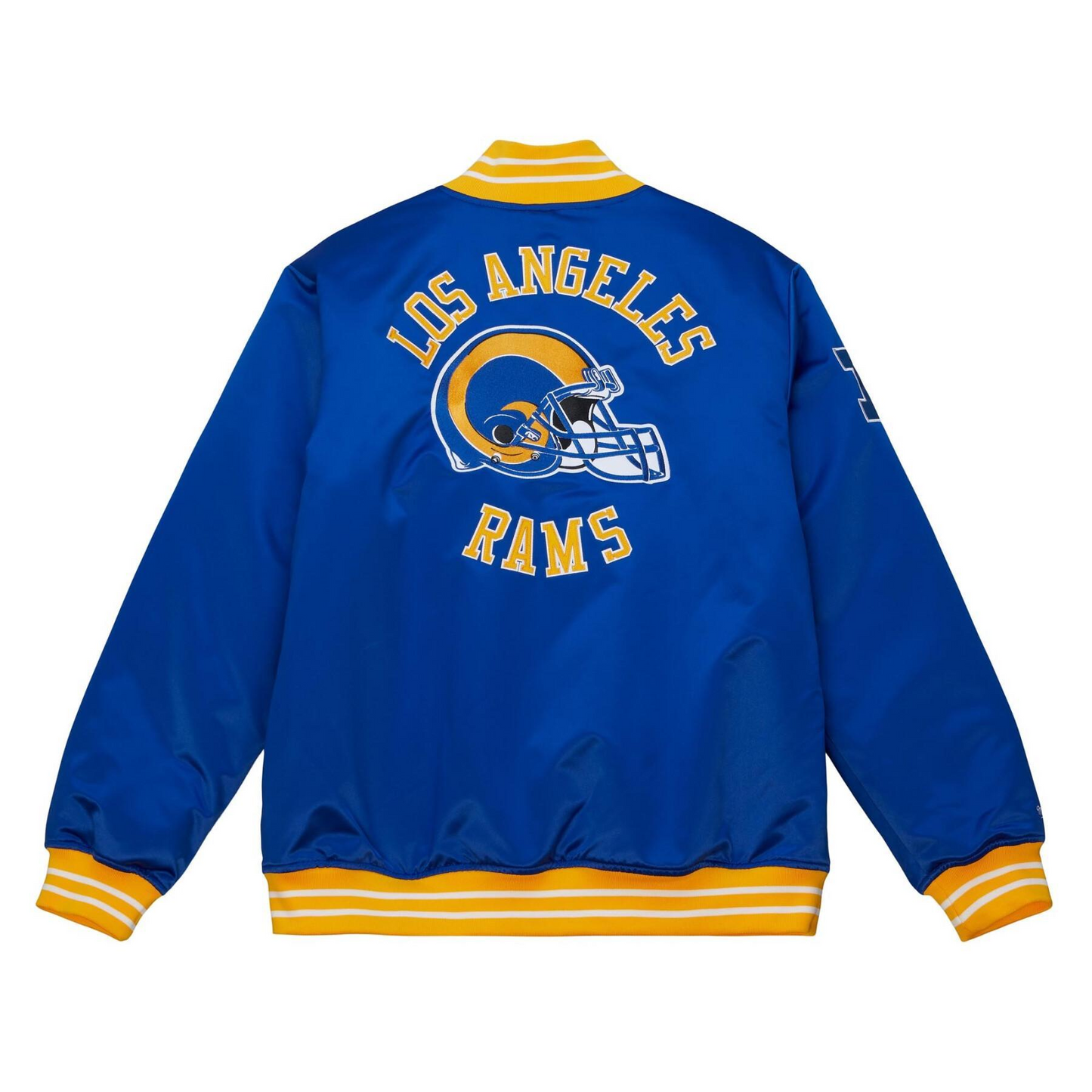 Los angeles rams mens heavyweight satin jacket â jrs sports