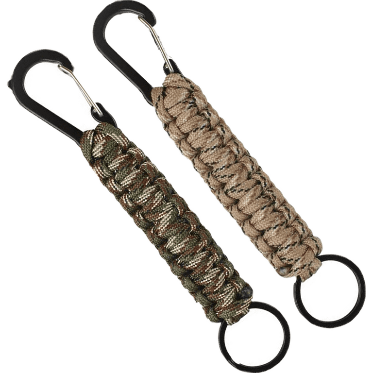 Pieces paracord keychain braided keychain clip with strap paracord backpack strap with chain hooks