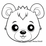 Bear head coloring pages