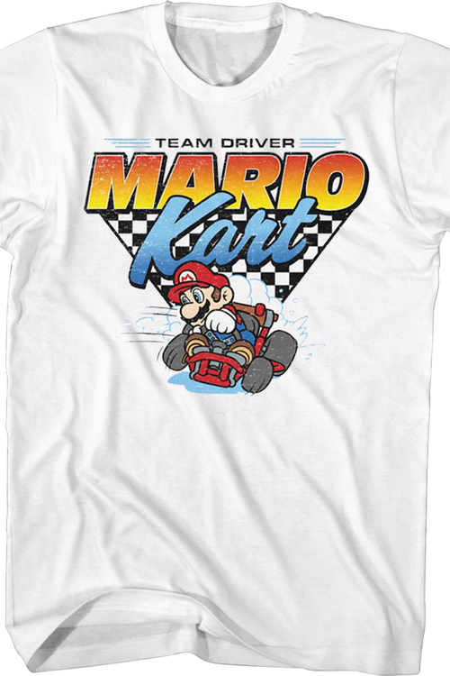 Team driver mario kart nintendo t