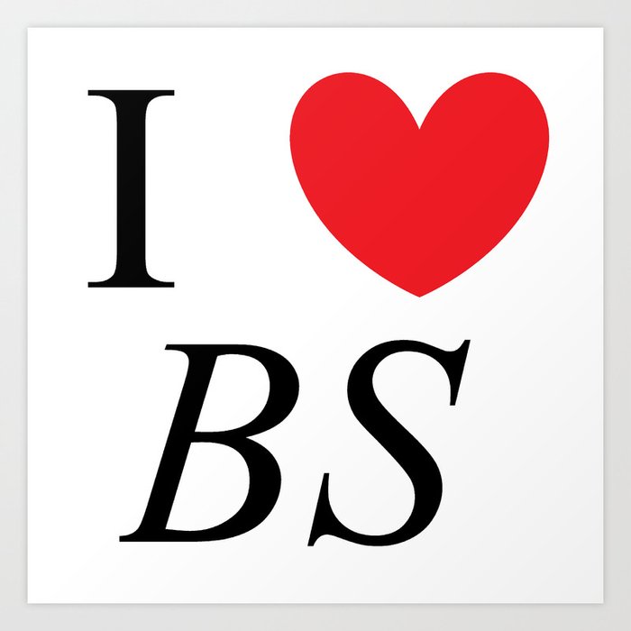 I heart bs art print by bruni shop