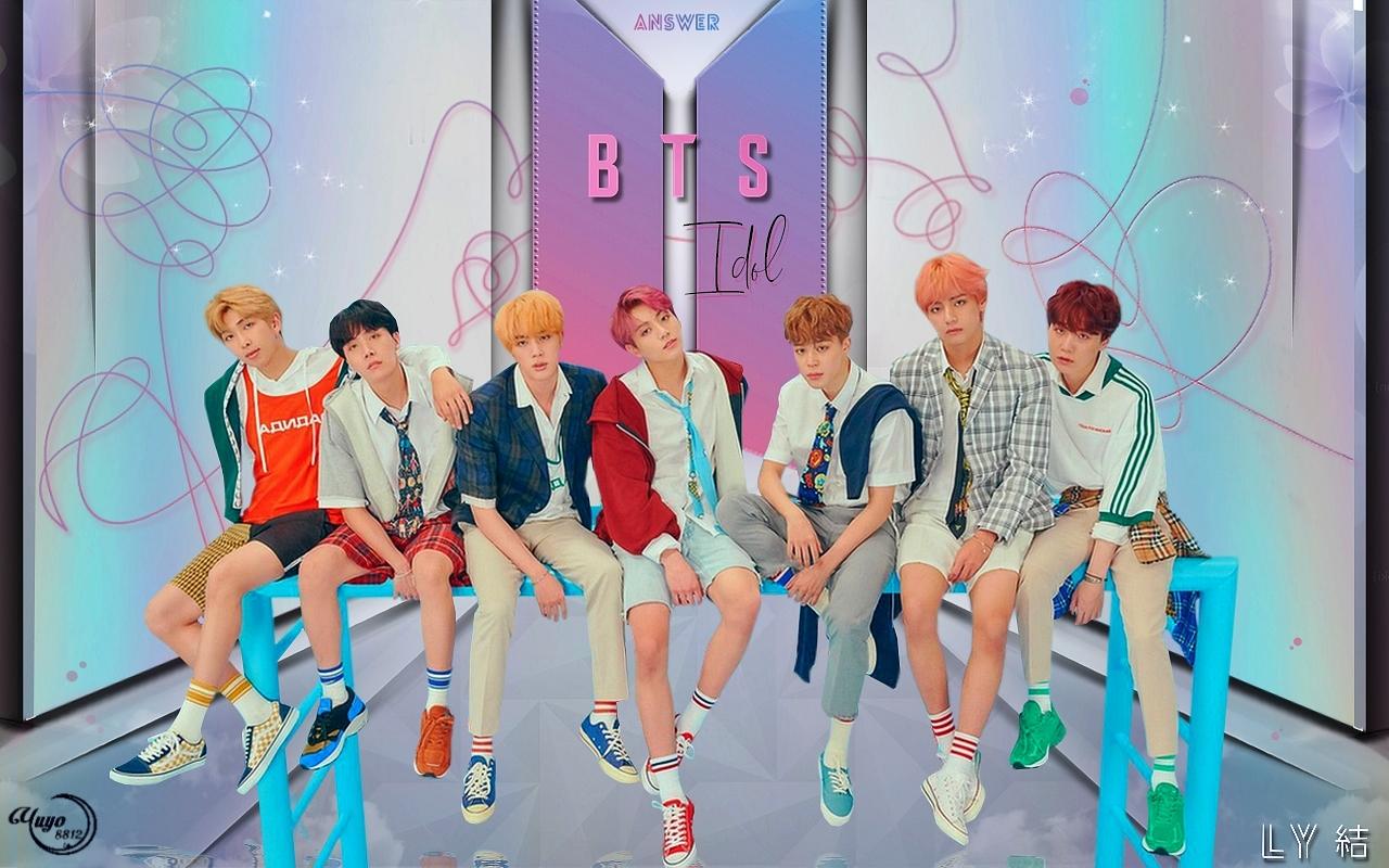 Bts idol group photo wallpapers