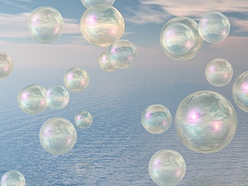 Bubble bounce screensaver