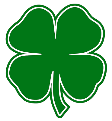 Leaf clover vinyl decal bumper sticker lucky shamrock irish four window