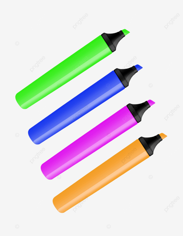 Markers on white background paint color decoration student png transparent image and clipart for free download