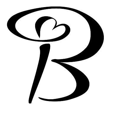 Heart monogram letter b vinyl decal sticker for home cup car decor choice