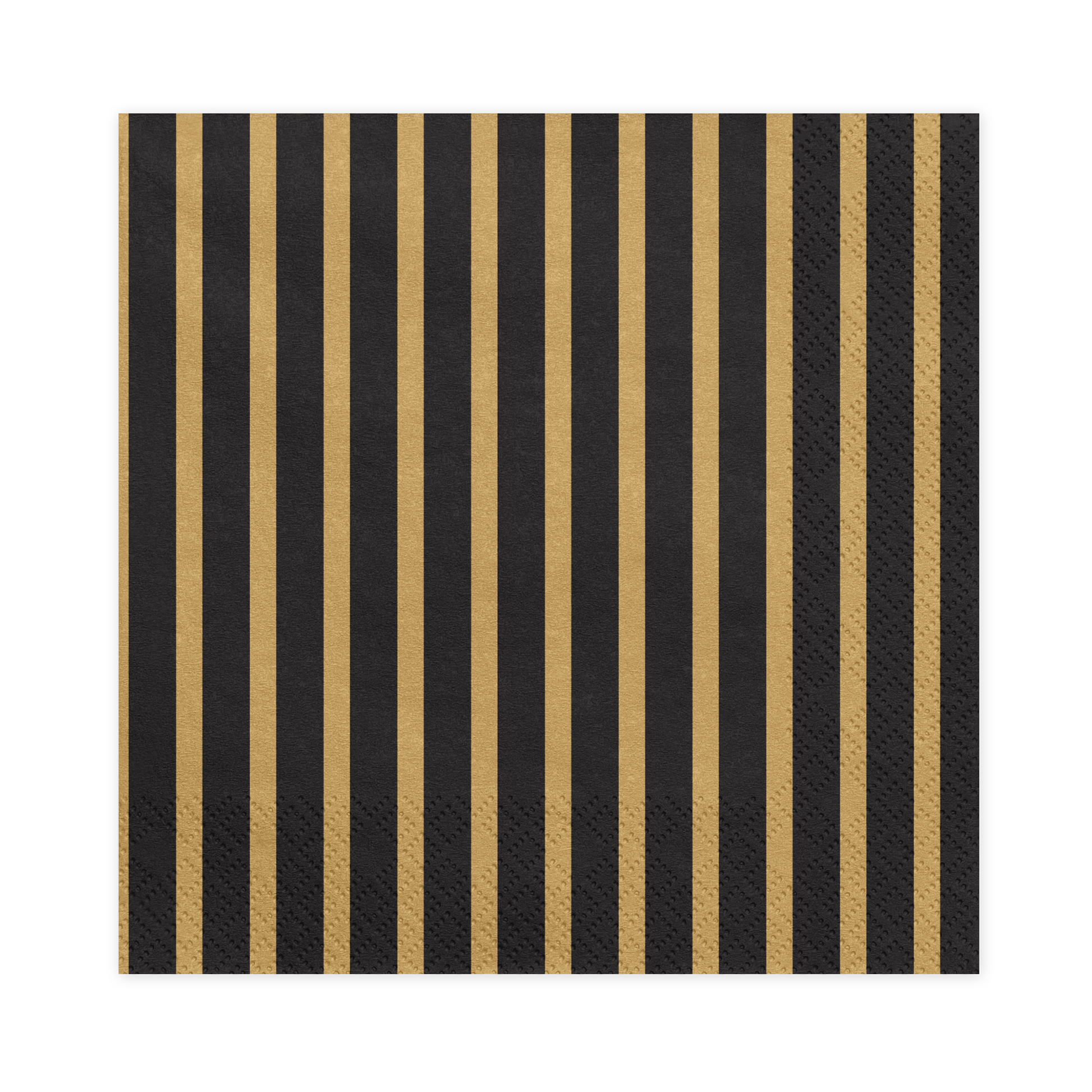 Gold black stripe party napkins stylish disposable tableware â pretty little party shop