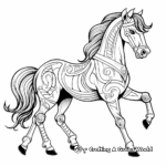 Cartoon horse coloring pages