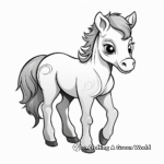 Cartoon horse coloring pages