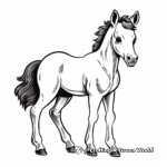 Cartoon horse coloring pages