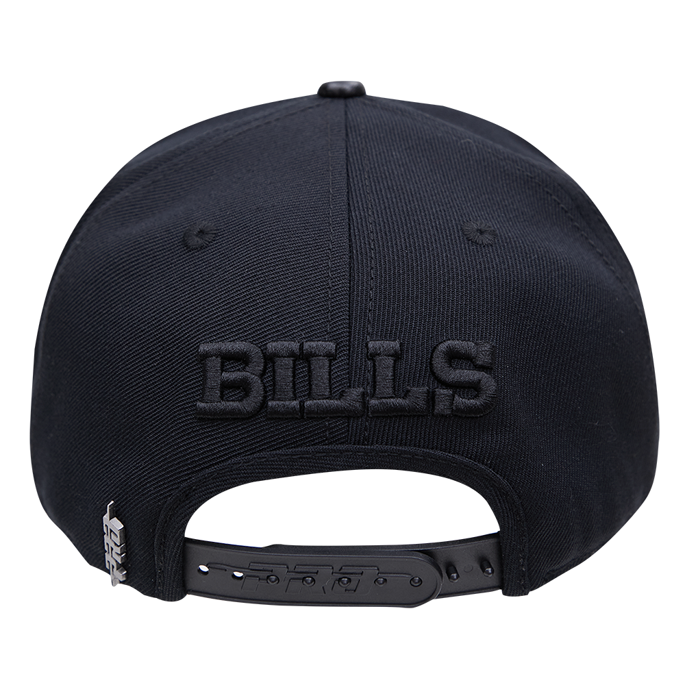 Buffalo bills triple black logo snapback hat triple black â pro standard