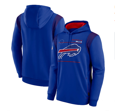 Buffalo bills hoodies sideline logo performance mens pullover sweatshirts