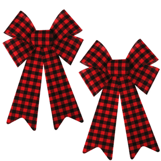 Buffalo plaid garland christmas tree