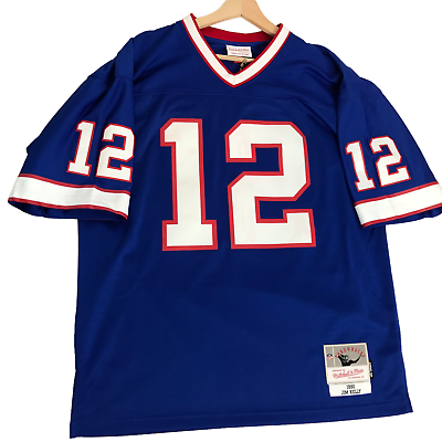 New nwt football jersey mitchell ness size adult m nfl jim kelly kelly