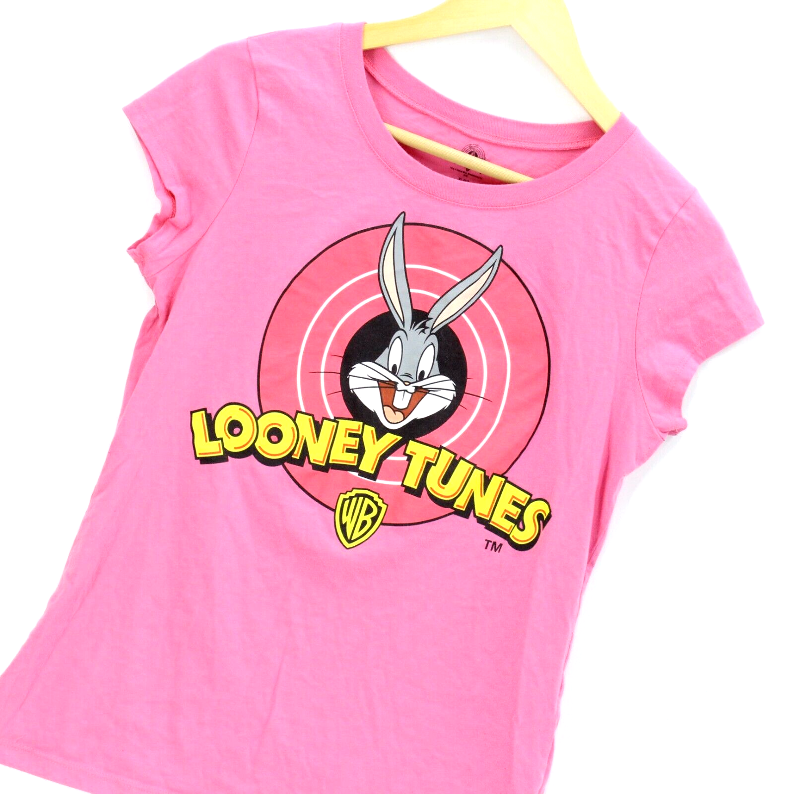 Looney tunes official girls pink bugs bunny cartoon t