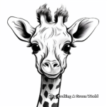 Giraffe head coloring pages