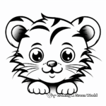 Tiger face coloring pages