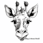 Giraffe head coloring pages