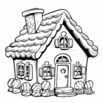 Gingerbread house coloring pages