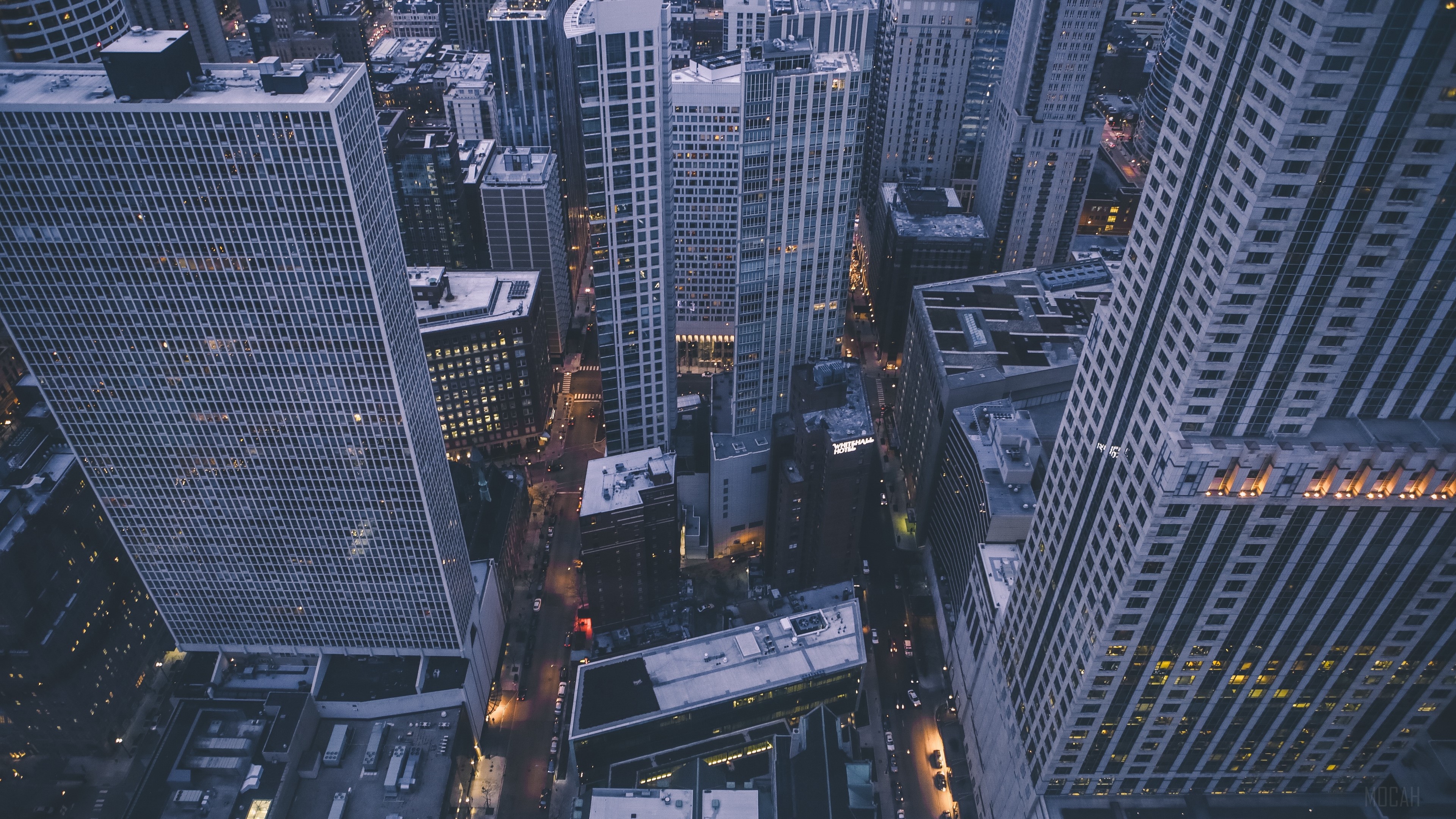 Skyscrapers buildings top view k