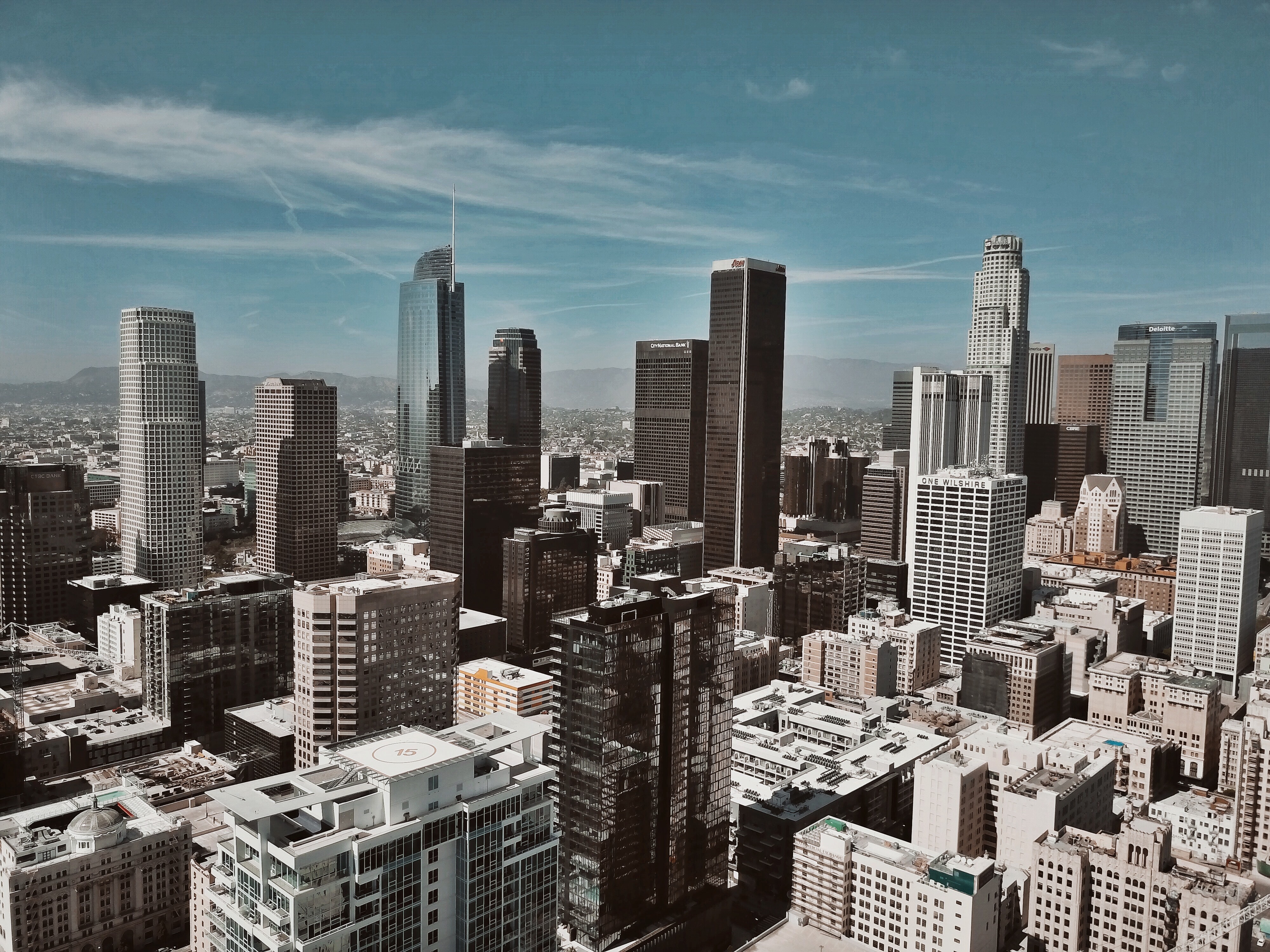 Wallpaper skyscrapers buildings top view x