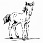 Cartoon horse coloring pages