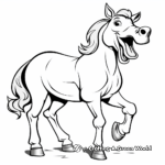 Cartoon horse coloring pages