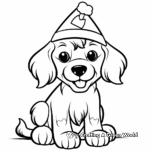 Christmas dog coloring pages