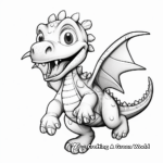 Little dinosaur coloring pages