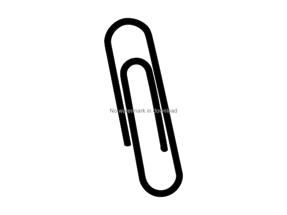 Paperclip vinyl cut file paperclip silhouette cut file