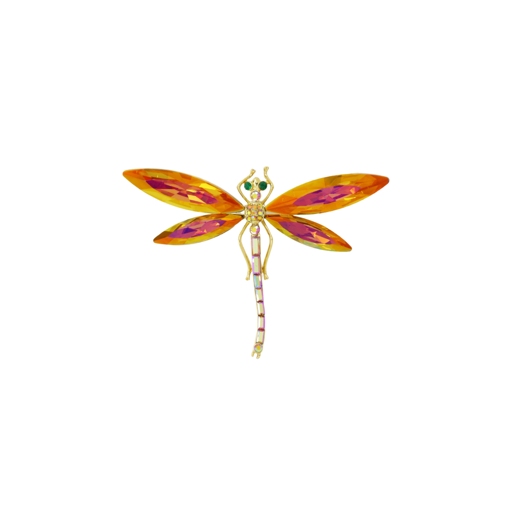 Large crystal dragonfly brooch butler wilson â butler wilson