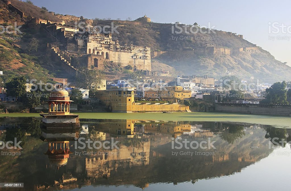 Bundi palace india stock photo