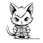 Cat ninja coloring pages