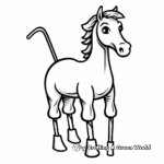 Cartoon horse coloring pages