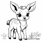 Cute deer coloring pages