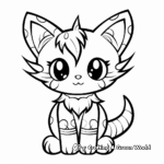 Angel cat coloring pages