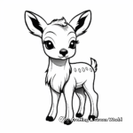 Cute deer coloring pages