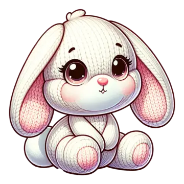Yarn rabbit png vector psd and clipart with transparent background for free download
