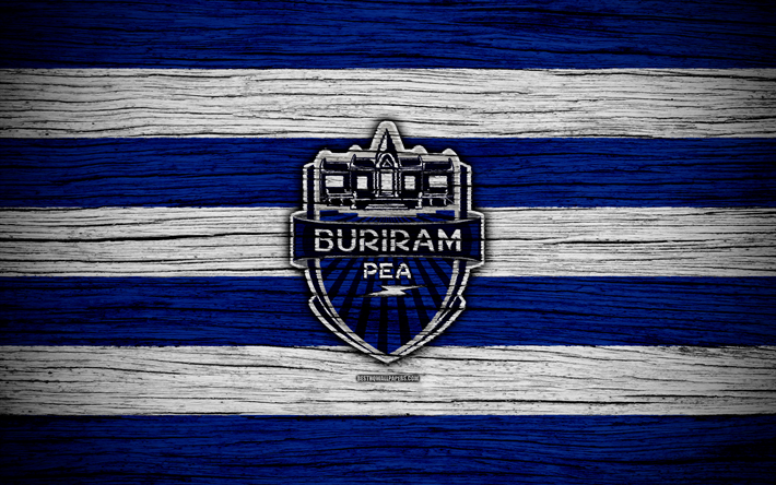 Download wallpapers buriram united fc k thai league soccer football club thailand buriram united logo wooden texture fc buriram united for desktop free pictures for desktop free