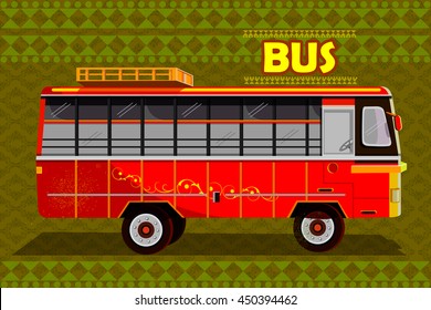 Colorful indian bus images stock photos vectors