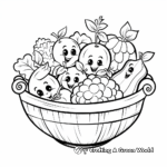 Fruit and vegetables coloring pages