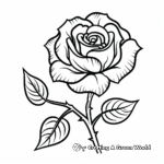 Rose coloring pages