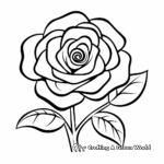 Rose coloring pages