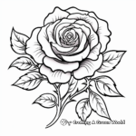 Rose coloring pages