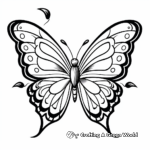 Heart butterfly coloring pages