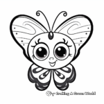 Heart butterfly coloring pages