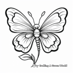 Flowers and butterflies coloring pages