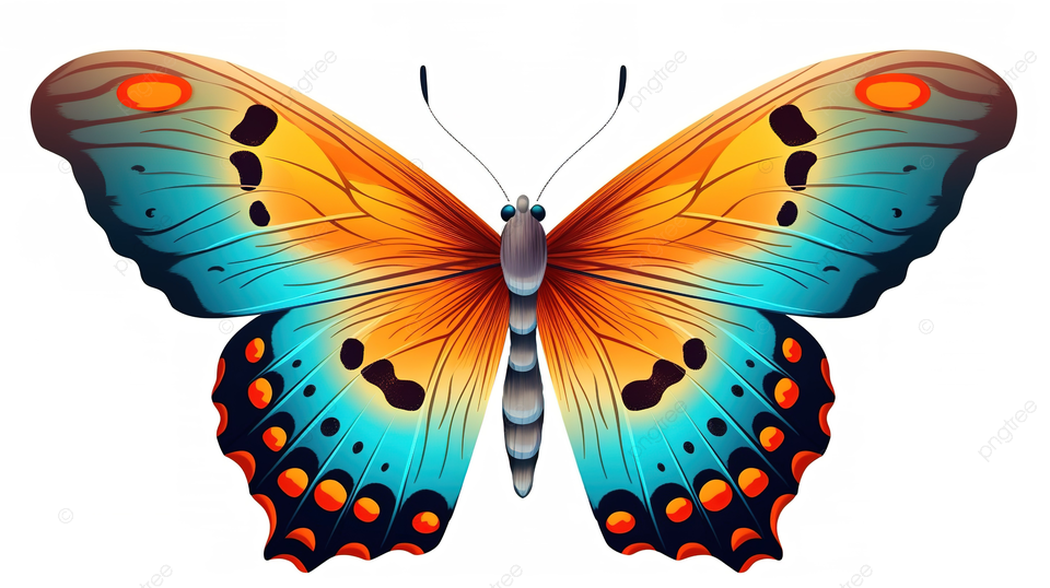 Vibrantly colored hand drawn butterfly with elegant wings and delicate antennae background moth butterfly drawing butterfly illustration background image and wallpaper for free download