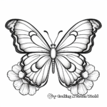 Flowers and butterflies coloring pages