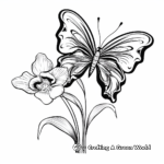 Flowers and butterflies coloring pages